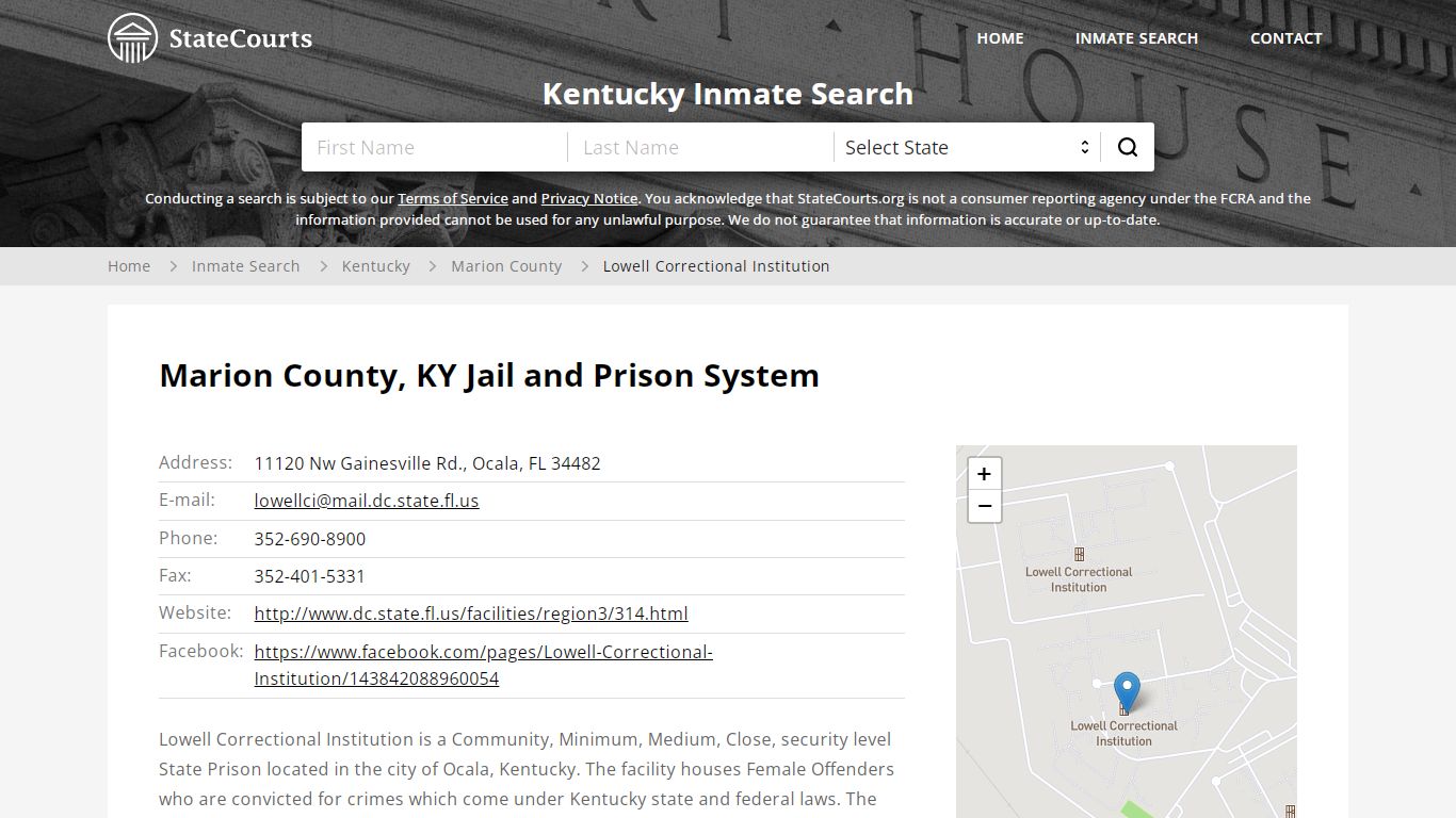 Lowell Correctional Institution Inmate Records Search, Kentucky ...